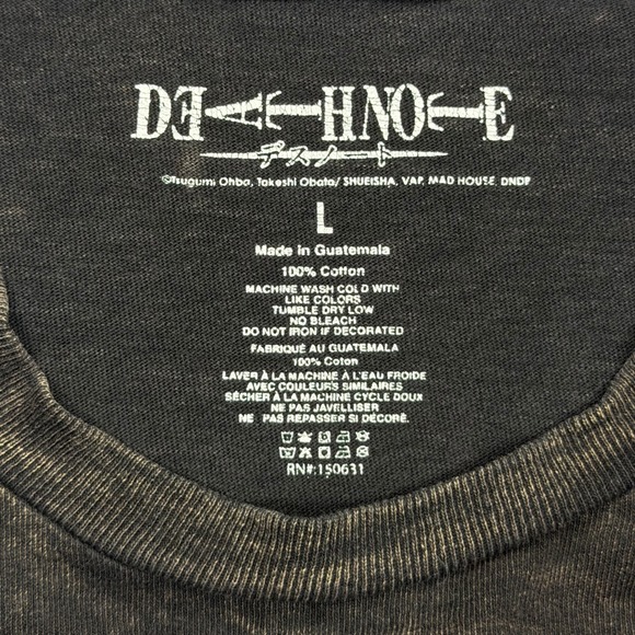 Y2K Death Note‎ Misa Amane T-Shirt Adult Large Acid Wash Anime Manga Graphic Tee - Picture 3 of 6